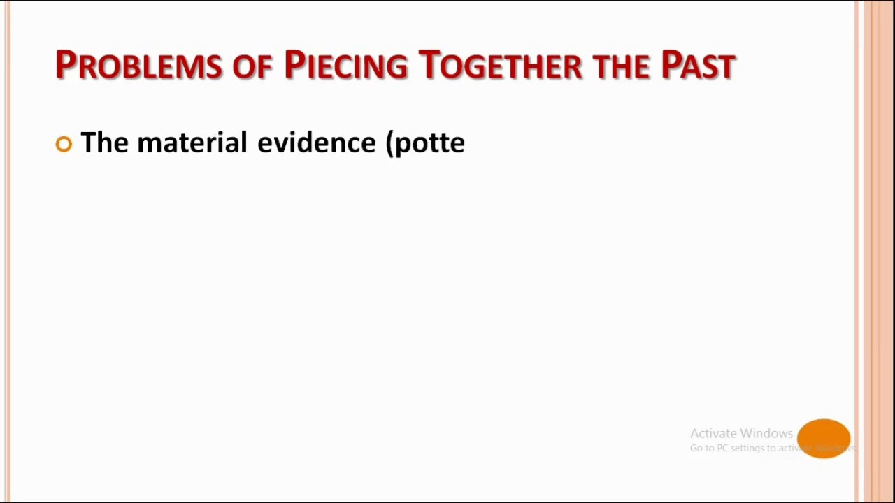 Problems of piecing together the past - YouTube