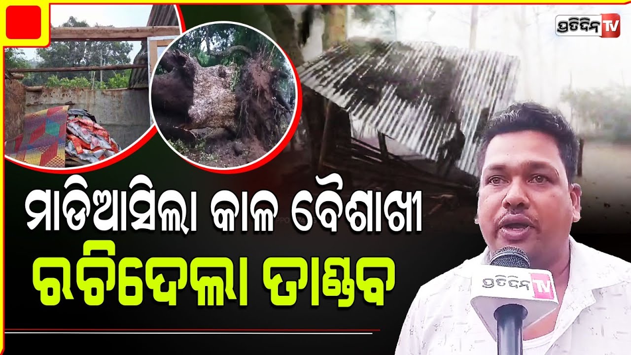 ସୁ ସୁ ହେଇ ମାଡିଆସିଲା କାଳ ବୈଶାଖୀ ରଚିଦେଲା ତାଣ୍ଡବ, ରାସ୍ତାରେ ପଡ଼ିଲା ଅନେକ ଗଛ|kalbaisakhi strike gajapati.