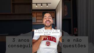 Três anos de cursinho e não conseguiu fazer as questões do Enem