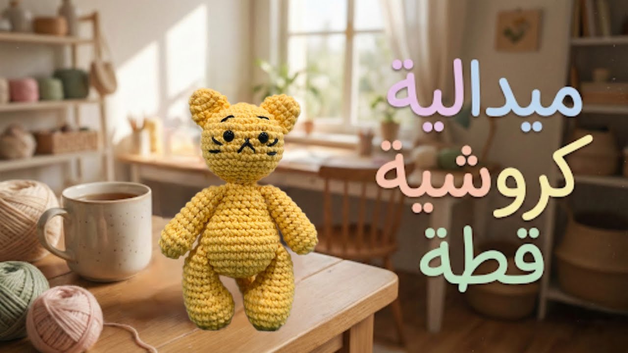 ميداليه كروشيه قطه أميجرومي الجزء الأول #crochet #amigrumi 
