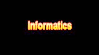 What Is The Definition Of Informatics Medical School Terminology Dictionary
