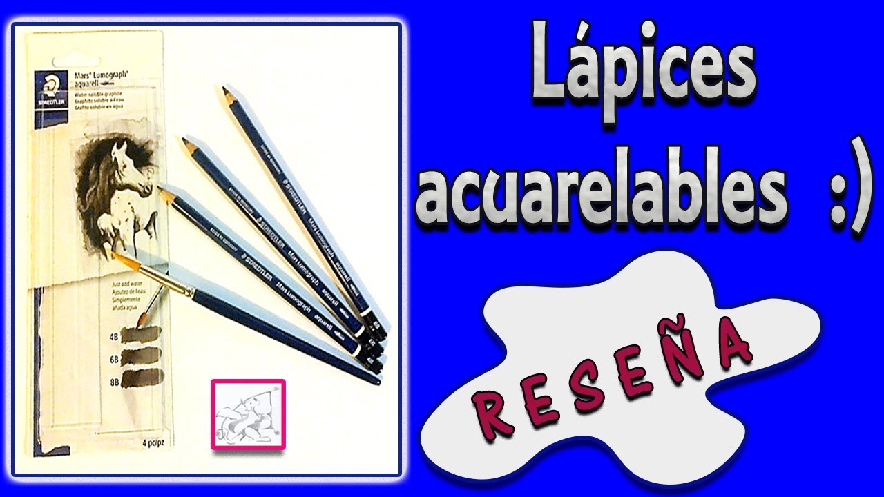 lapices acuarelables Staedtler, 4B, 6B y 8B.