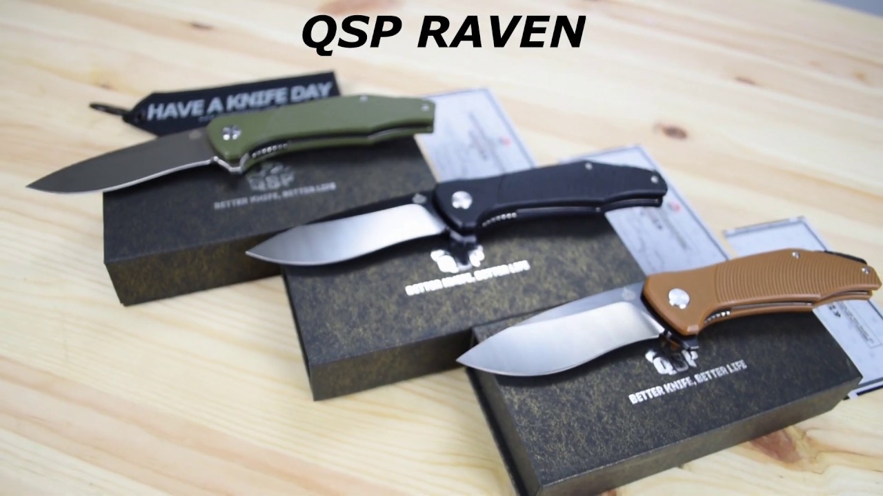 QSP Raven D2 Steel Folding Knife Highlights