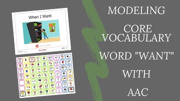 Modeling Core Vocabulary Word "WANT" With AAC