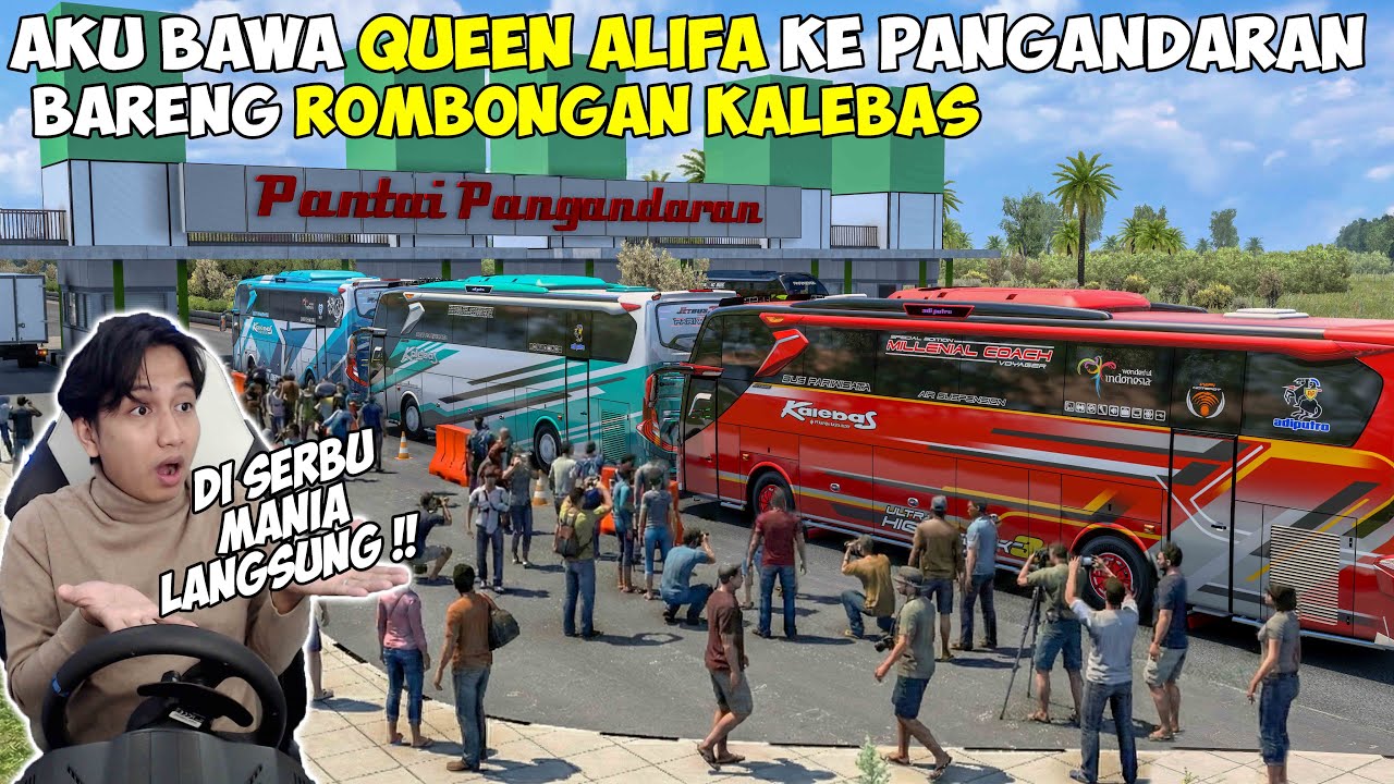 PERTAMA KALI BAWA QUEEN ALIFA BARENG ROMBONGAN KALEBAS KE PANGANDARAN !! DI SERBU MANIA