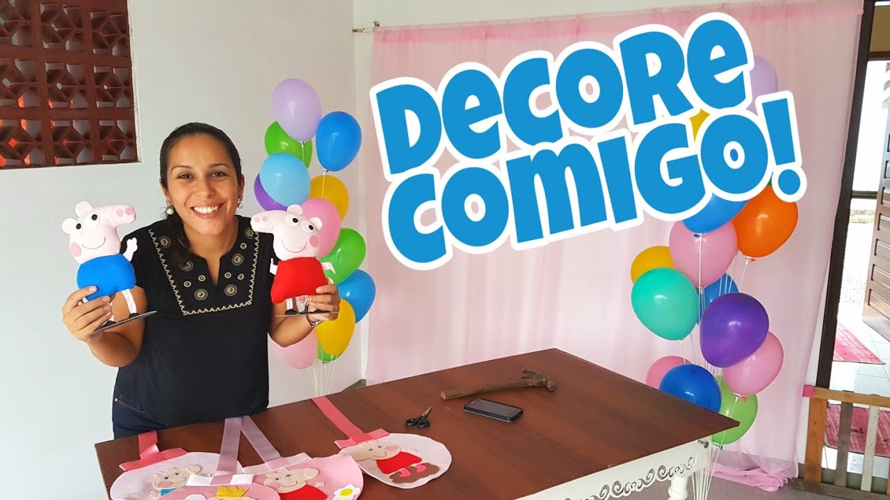 Peppa e George Pig Painel Parede Festa