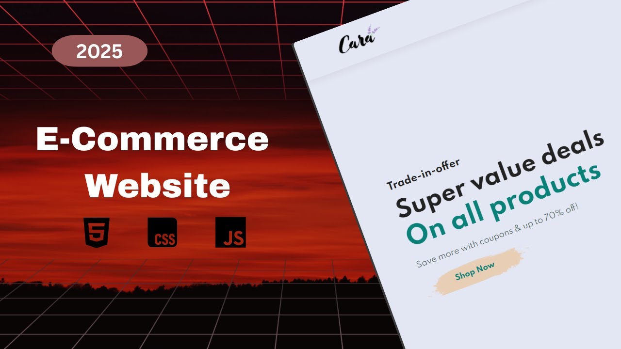Responsive E-Commerce Website Using HTML CSS JavaScript | Full ...