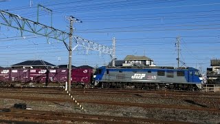 JR貨物 ネタ物を積載する貨物列車【5052レ】代走EF210-109[吹]＋コキ23B