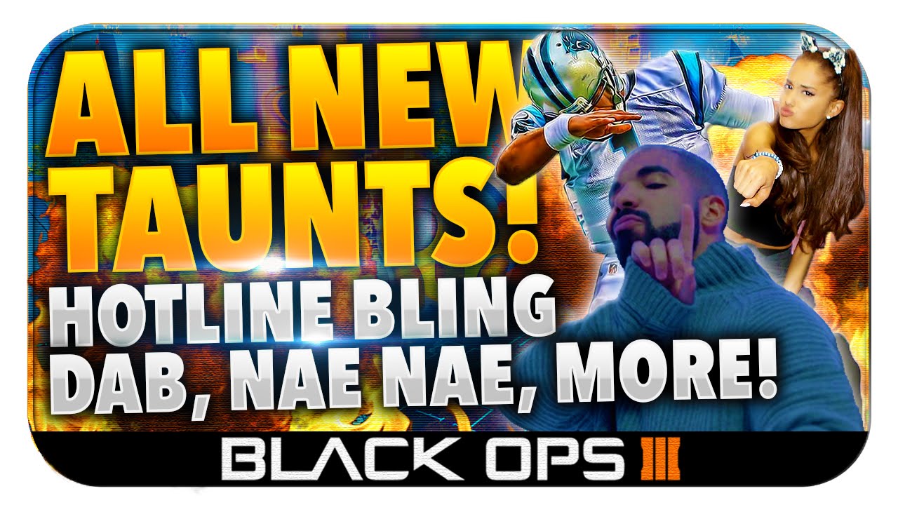 BO3: ALL NEW GESTURES! "HOTLINE BLING, NAE NAE, DAB, & MORE" ★ (Black Ops 3: New Taunts/Gesture DLC)