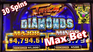 ★MAX BET BONUS !★SLOT MAX BET 30 SPINS ! !★TWICE THE DIAMONDS Slot (Ainsworth)☆MAX 30 Season 2 #10