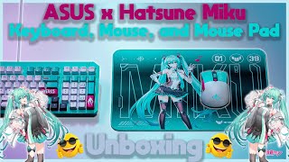 Unboxing Miku Keyboard, Mouse, and Mouse Pad 😇