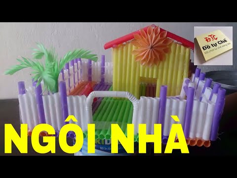Video Độc đáo làm ngôi nhà từ ống hút - DIY house from straws - youtube