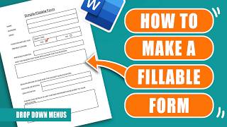 How to make a fillable form in MS Word How to make a fillable form in MS Word