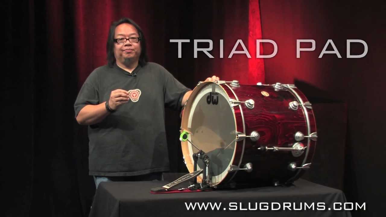 How to apply an impact pad to a bass drumhead