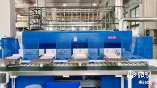 Automatic pillowcase folder and automatic sorting folder with 4 stackers.