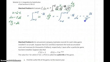 MATH 151 Module 11.1 Sec 6.5 Matched Problem 4