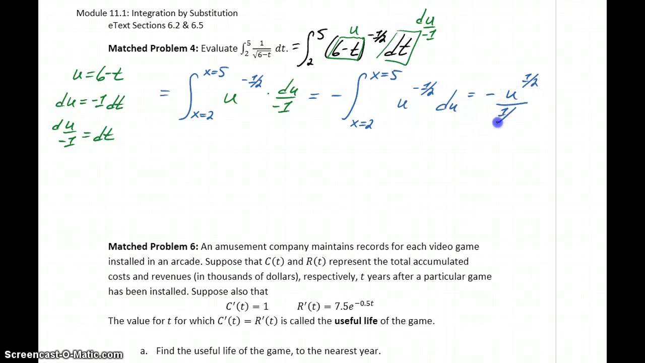MATH 151 Module 11.1 Sec 6.5 Matched Problem 4 - YouTube