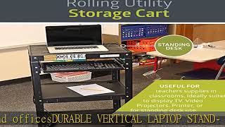 Pearington AV Presentation Cart Stand for Video Projector, TV, Laptop Computers, Printers, Metal Co