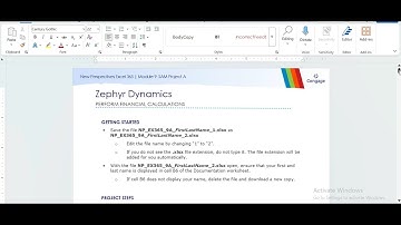 Excel Module 9 SAM Project A | New Perspective Excel 365 | Zephyr Dynamics | Shelly Cashman Cengage