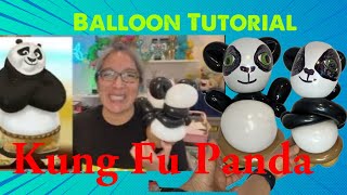 Panda bear Balloon twisting tutorial. Balloon twister twisting kung fu Panda.