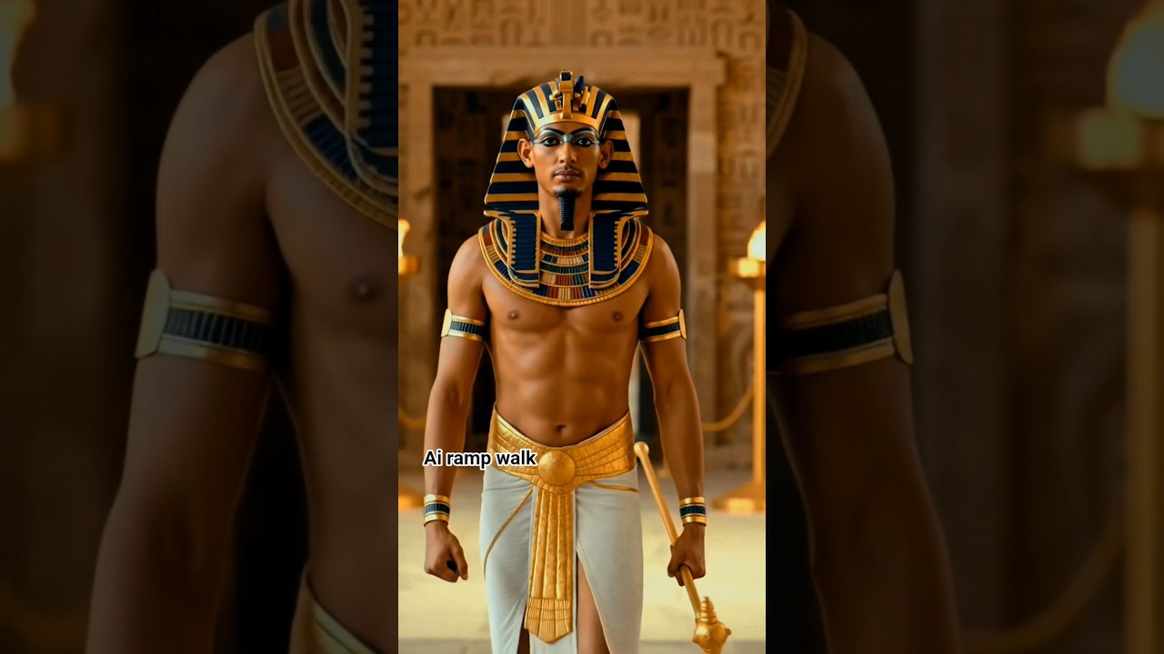 AI Creates a Divine EGYPTIAN PHARAOH | AI Ramp Walk 