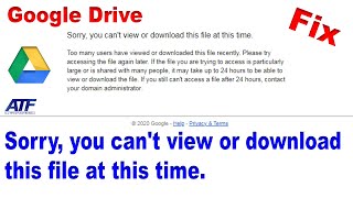 Sorry, you can't view or download this file at this time Fix screenshot 4
