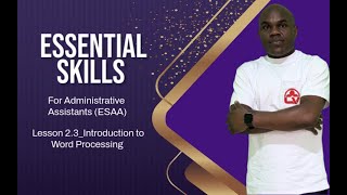 Introduction to Word Processing