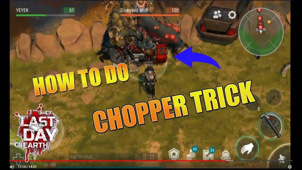 Clear Crooked Creek Farm with Chopper Tricks (Last day on Earth v.1.15) YouTube
