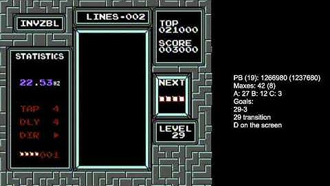 Invisible Tetris on the KillScreen