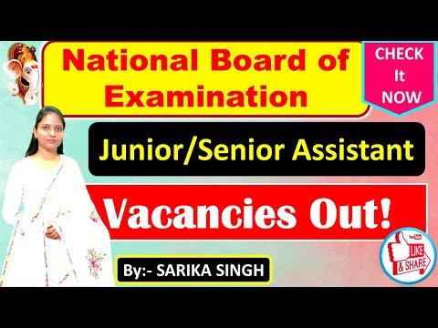 NBE JUNIOR/SENIOR ASSISTANT |NBE Junior Assistant, Senior Assistant and Junior Accountant Vacancies