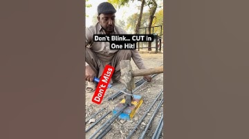 Steel Fixers Cutting Rebars with Big Hammer & Chisel — Pure Skill!