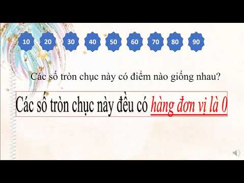 Bài: các số tròn chục - môn toán lớp 1 tuần 23