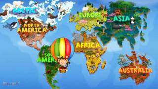 Fun Learning About Animals in English for Babies & Kids   Monkey Preschool Animals Kids Games