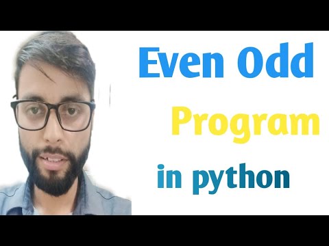 Even Odd Program in Python