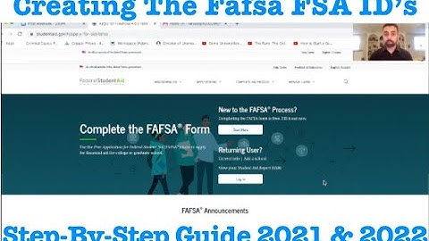 How To Create The FAFSA FSA ID