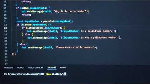 Palindrome checker Telegram bot