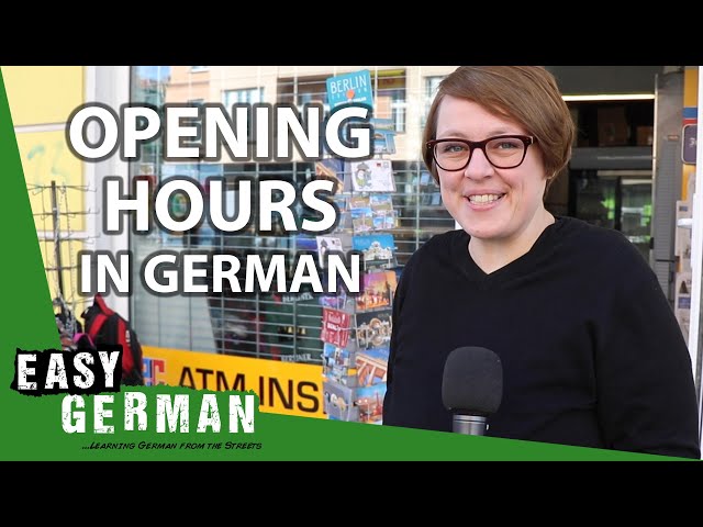 Talking about opening hours in German | Super Easy German (134
