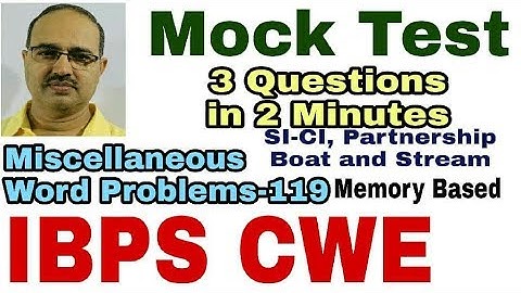 Miscellaneous Questions-119 IBPS CWE (2014) Mock Test Unique Solution #Amar Sir
