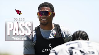 Dadrion Taylor-Demerson (Rabbit) addresses the media