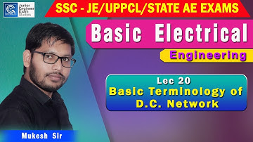 Lec 20 I Basic Terminology of D.C. Network I BEE  I SSC JE 2020 I State JE & AE Exams I Electrical I