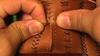 【革の縫い方っ！９】：『ベースボール・ステッチ-③』 レザークラフト動画＜016＞