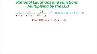 4.5 Entire lesson solving rational equations