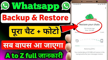 Whatsapp Backup Kaise Kare | Whatsapp Chat Backup And Restore | How To Backup Whatsapp Messages