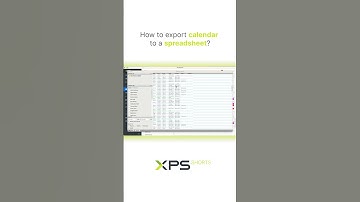 Exporting XPS Calendar to a spreadsheet | XPS Shorts