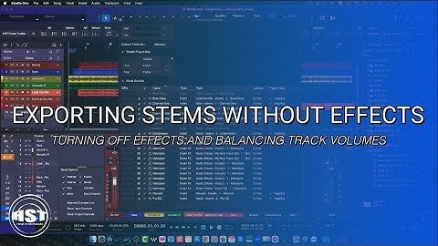 Studio One 6:  Exporting Stems Without Effects - Home Studio Trainer