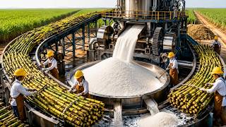 Millions of Sugarcane Process in One Massive Factory Of America | Full Operation Tour