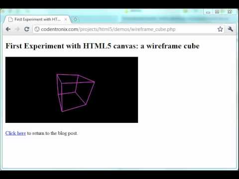 HTML5 Experiment: Wireframe Cube