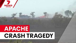 Fatal Apache helicopter crash sparks wildfire in Texas | 7NEWS