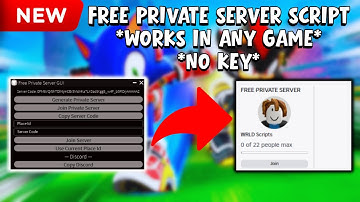 Universal Create Free Private Server Script *WORKS IN ANY GAME* | PC & Mobile | OP Script | *NO KEY*