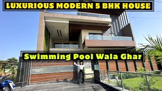 Inside Tour a Most Ultra Luxury 5 BHK House With Lift , Swimming Pool in Punjab , india #luxuryhomes